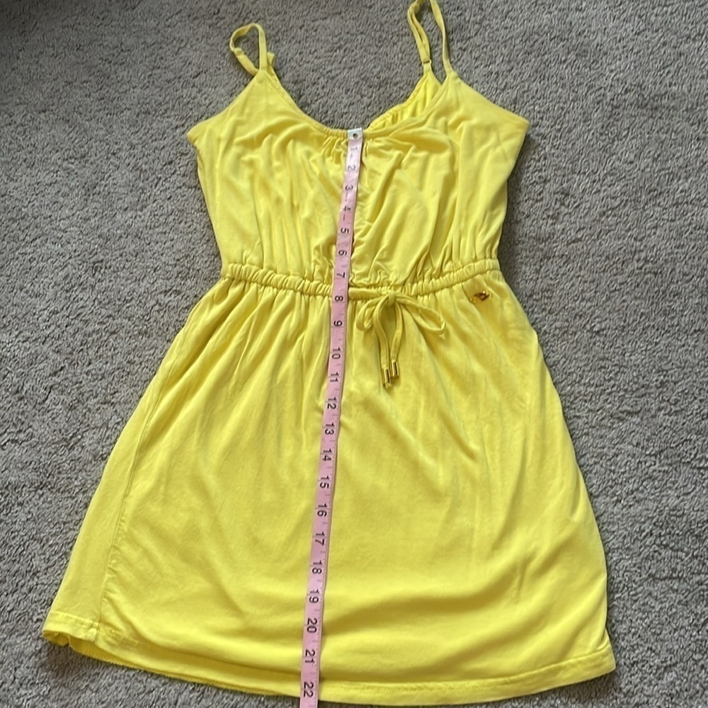 GUESS | Bright Yellow Mini Tank Top Dress | Size XS - Picture 9 of 12